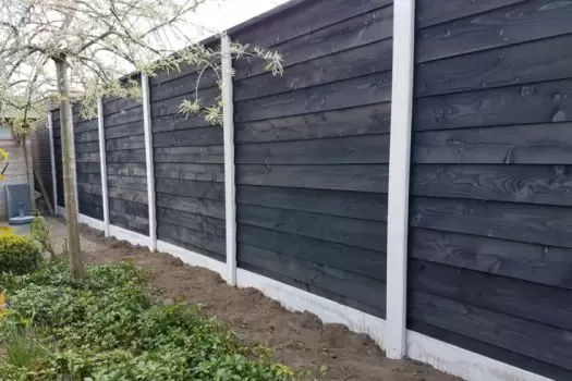 Zweeds rabat schutting | Zwart