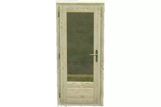 Enkele deur met glas 91 x 204 cm