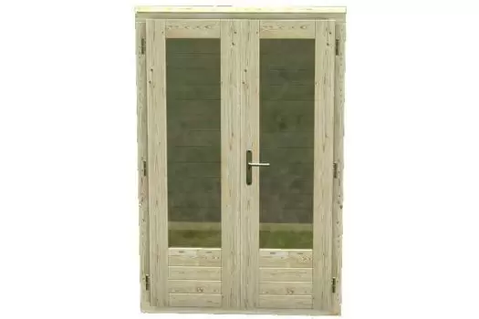 Dubbele deur met glas 135 x 204 cm