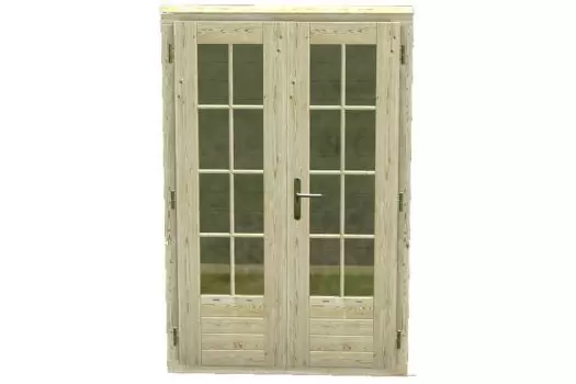 Dubbele deur met glas 135 x 204 cm