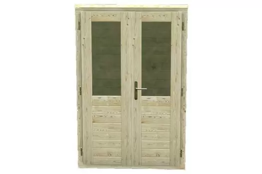 Dubbele deur met glas 135 x 204 cm