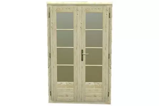 Dubbele deur melkglas 127 x 204 cm