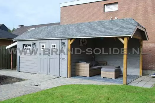 Cottage tuinhuis 300 x 400 + luifel 350