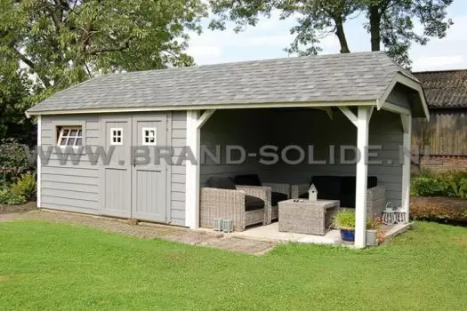 Cottage tuinhuis 300 x 400 + luifel 300