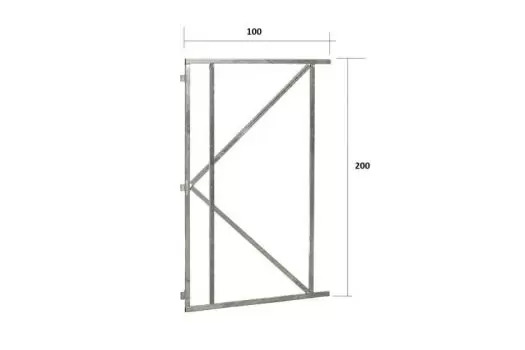 Stalen Poortframe 100 x 200 (H)
