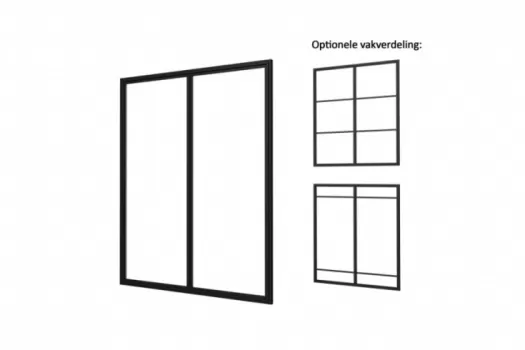 Zwarte Glaspui 1785 x 2240 mm