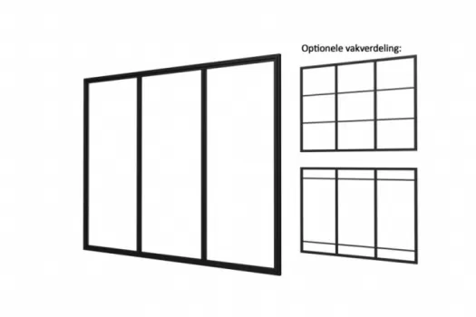 Zwarte Glaspui 2785 x 2240 mm