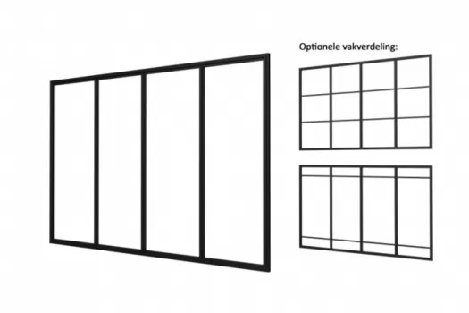 Zwarte Glaspui 3285 x 2240 mm