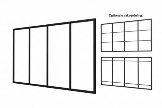 Zwarte Glaspui 3710 x 2240 mm