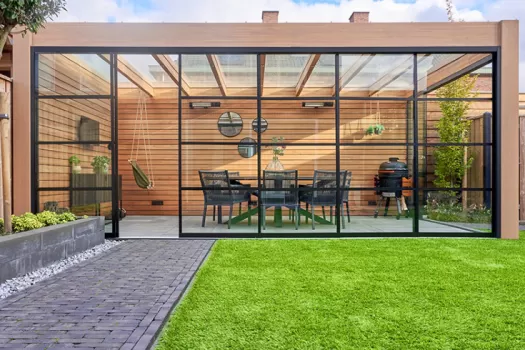 Steellook-Set Zwart (Per Glaspaneel)