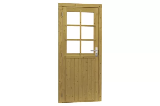 Ge&iuml;mpregneerde enkele glasdeur