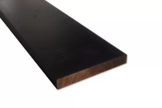 Thermo Vuren Zwart | Geschaafde plank