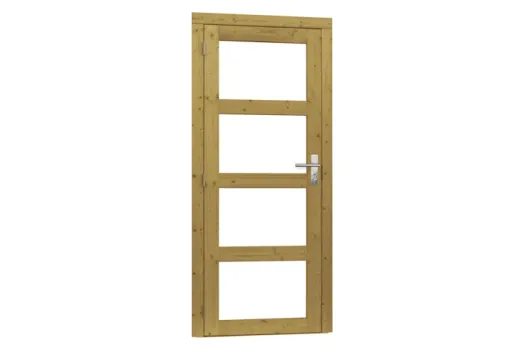 Ge&iuml;mpregneerde vuren enkele melkglas deur