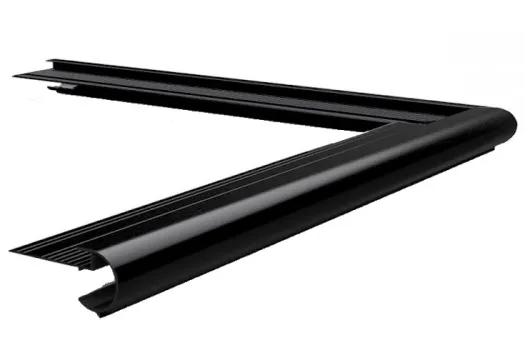 Zwarte Aluminium Kraal-Hoektrim