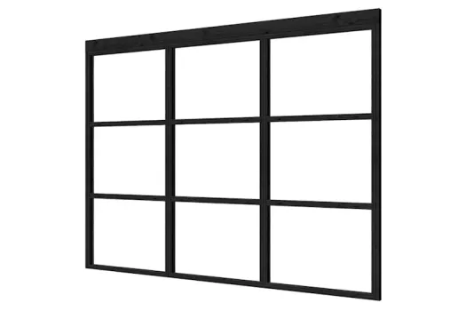 Vaste glaswand 3-delig