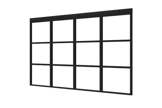 Vaste glaswand 4-delig