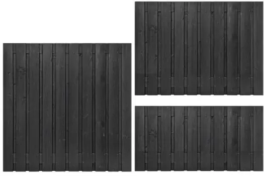 Zwart gespoten schuttingen